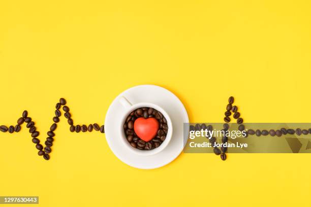 coffee is the medicine of our heart - coffee heart fotografías e imágenes de stock