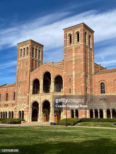 Royce Hall, located at the University of California, Los Angeles, is viewed on January 15, 2021 in Los Angeles, California. Founded in 1882, the...
