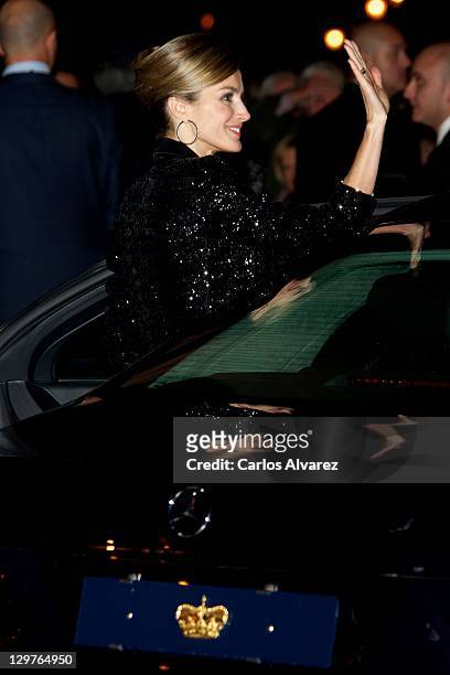Princess Letizia of Spain attends "XX Musical Week" closing concert at the Auditorio Principe Felipe during the "Prince of Asturias Awards 2011" on...