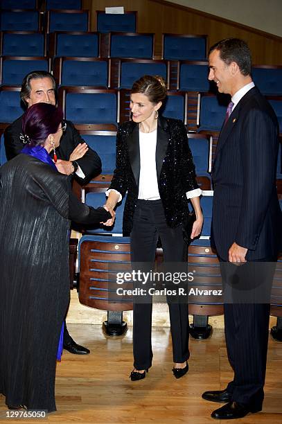 Prince Felipe of Spain and Princess Letizia of Spain attend "XX Musical Week" closing concert at the Auditorio Principe Felipe during the "Prince of...