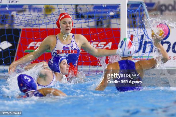 Kristina Horvathova of Slovakia during the match between Italy and Slovakia at Women's Water Polo Olympic Games Qualification Tournament at Bruno...