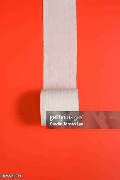 flat lay of a toilet paper - jordan weiss stock-fotos und bilder