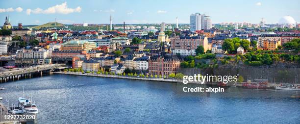 södermalm island, stockholm - stockholm summer bildbanksfoton och bilder