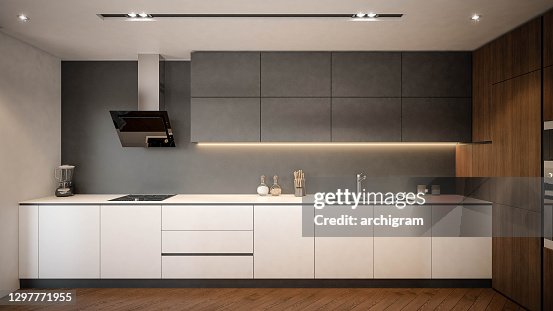 Interior Design Architecture Computer Generated Image Of Kitchen ...