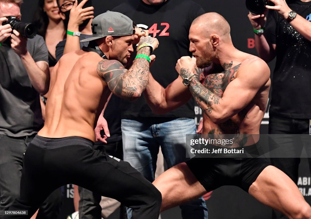 UFC 257 Poirier v McGregor: Weigh-Ins