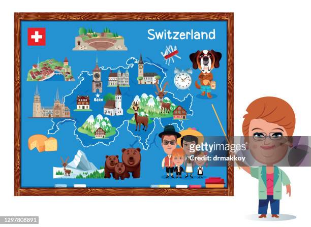 ilustraciones, imágenes clip art, dibujos animados e iconos de stock de aprender acose en suiza - zurich map