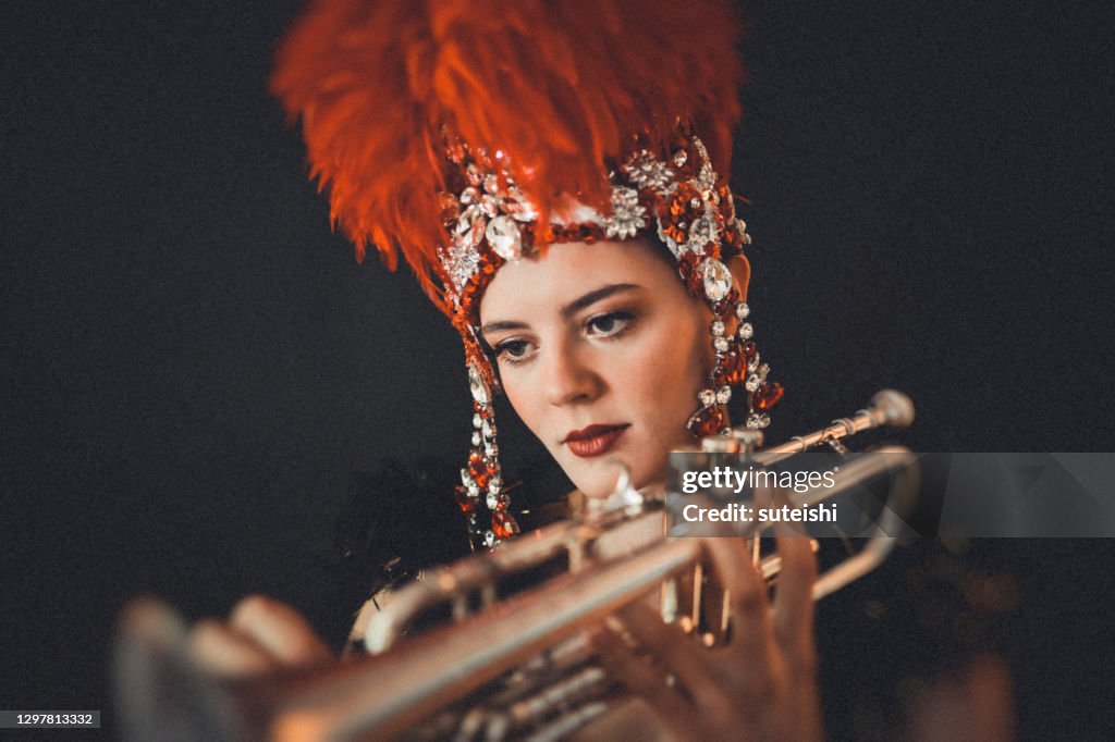 The trumpet player