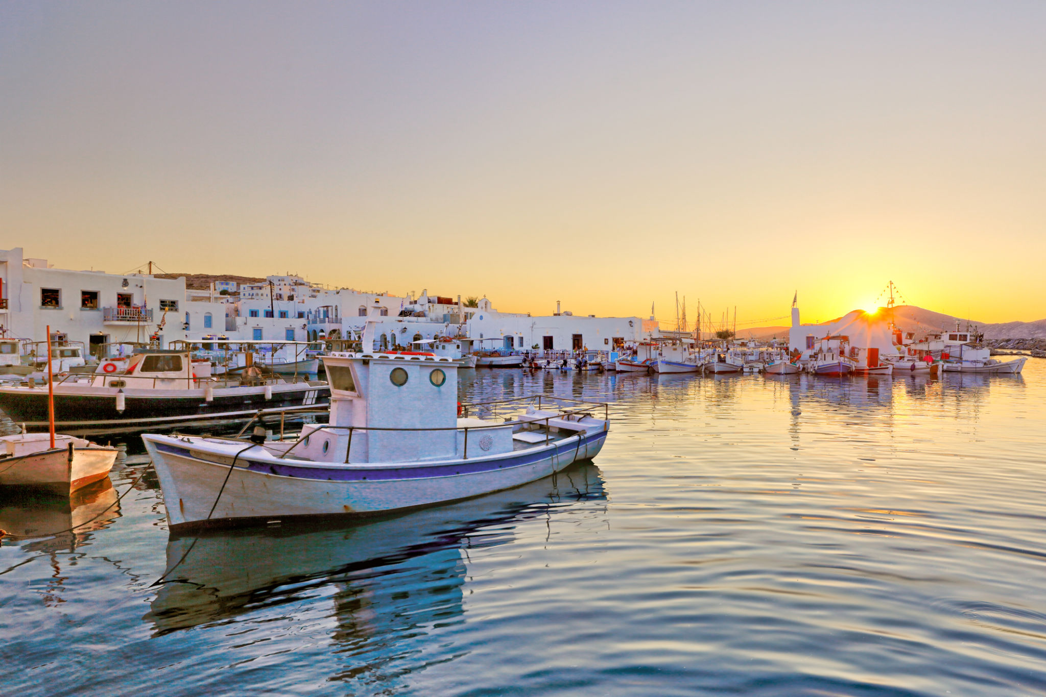 sunset paros