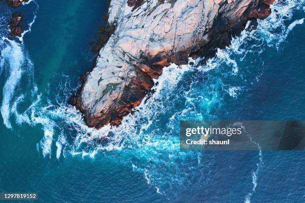 nova scotian coastline at dusk - coastline stock pictures, royalty-free photos & images