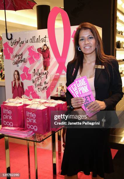 Bloomingdale's staff attends Ready, Set, Pink! event at Bloomingdale's at Roosevelt Field Mall on October 20, 2011 in Garden City, New York.