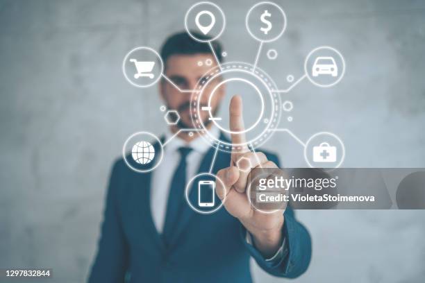 artificial intelligence and communication network concept. - online bank service stock pictures, royalty-free photos & images