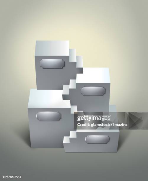 stage, stair, object, 3d - looking down stairs stock illustrations