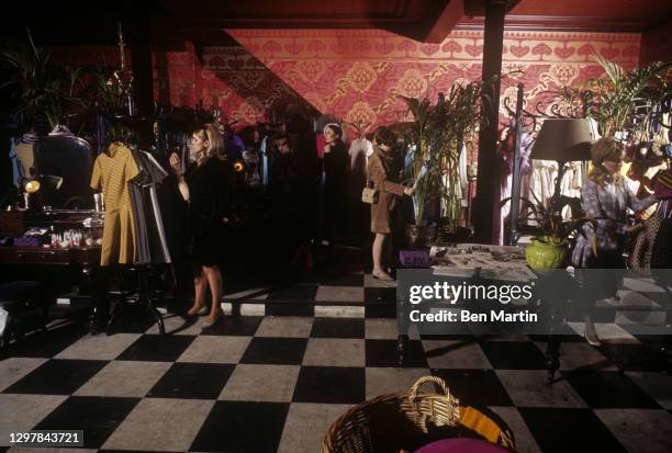 Trendy Kensington department store Biba run by Polish-born Barbara Hulanicki with her husband Stephen Fitz-Simon, London, England, 1966.