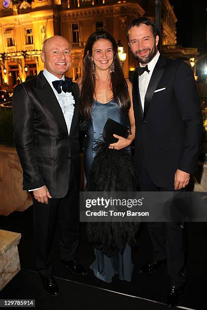 Georges Kern, Jessica Adams and James Purefoy attend Roger Dubuis - Soiree Monegasque at Hotel de Paris on October 20, 2011 in Monaco, Monaco.