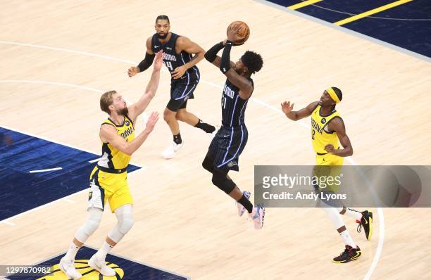 Terrence Ross of the Orlando Magic against the Indiana Pacers at Bankers Life Fieldhouse on January 22, 2021 in Indianapolis, Indiana. NOTE TO USER:...