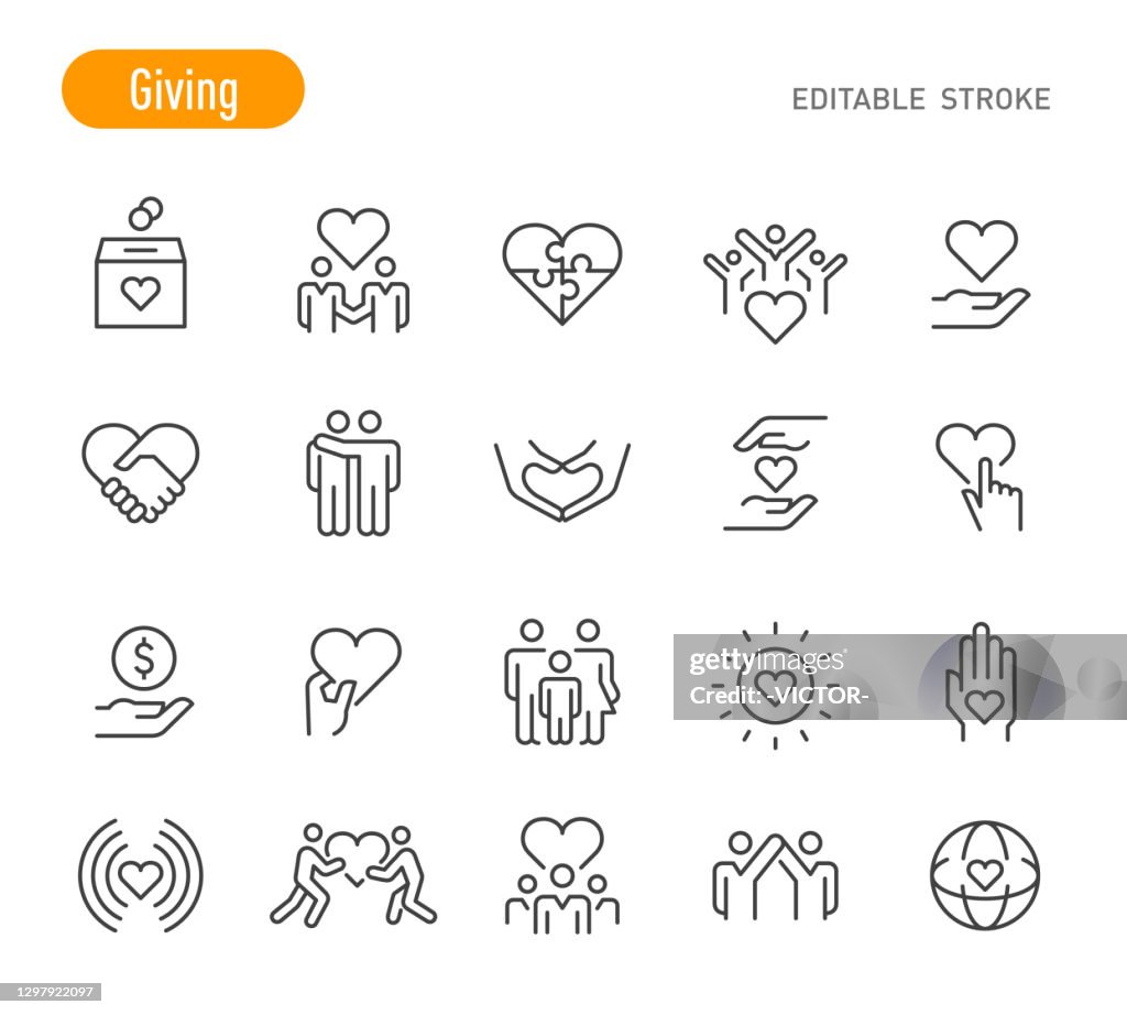 Giving Icons - Line Series - Editable Stroke
