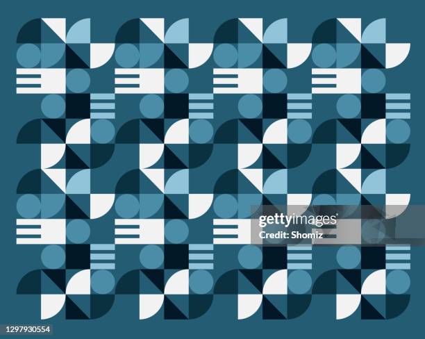 generative design artwork of abstract vector generated shapes - rounded-rectangles-logo stock illustrations