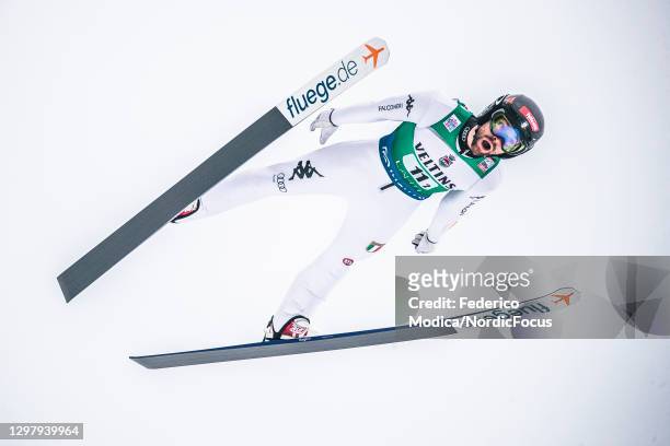 Alessandro Pittin of Italy competes during the Men's Team Sprint HS130/2x7.5 Km at the Viessmann FIS Nordic Combined World Cup Lahti at on January...