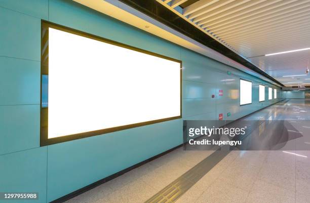 blank billboard - airport wall stock pictures, royalty-free photos & images
