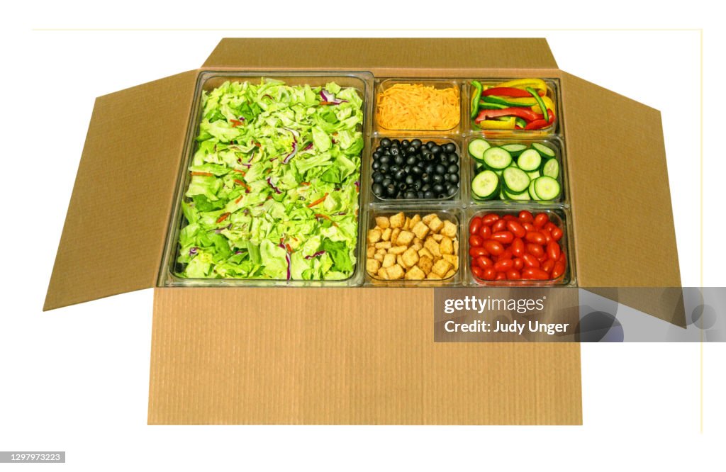 Salat in einer Box