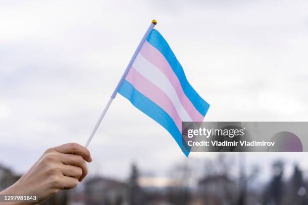 transgender flag - transgender symbol stock pictures, royalty-free photos & images
