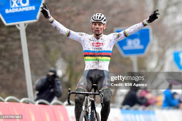 Mathieu van der Poel during the Cyclocross - Flandriencross on January 23, 2021 in Hamme, Belgium