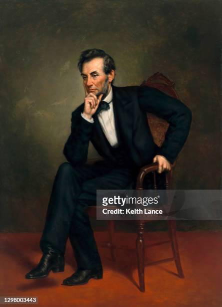portrait of abraham lincoln, 16th us president - presidential candidate stock illustrations