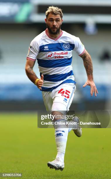 Charlie Austin of Queens Park Rangersduring the Sky Bet Championship match between Queens Park Rangers and Derby County at The Kiyan Prince...