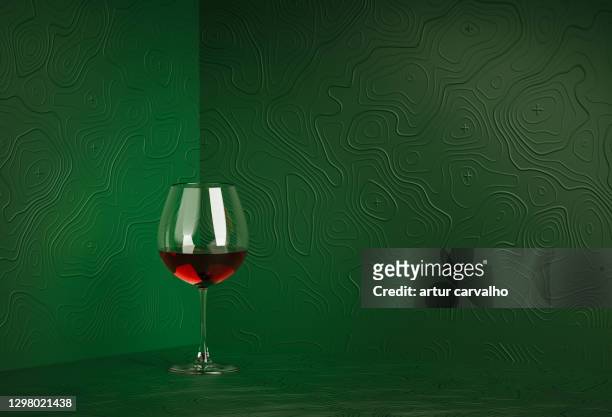 glass of wine in studio. 3d generated - 3d french stock pictures, royalty-free photos & images
