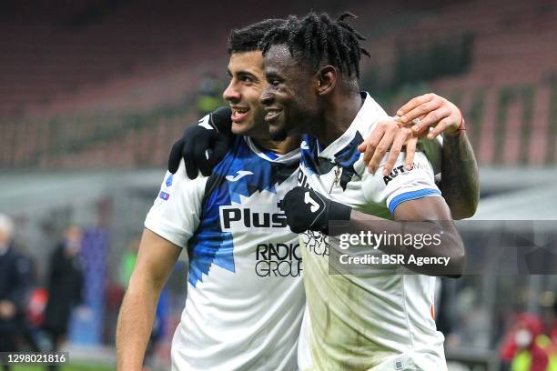 Duvan Zapata of Atalanta during the Serie A match between AC Milan and Atalanta Bergamo at San Siro Stadium on January 23, 2021 in Milan, Italy