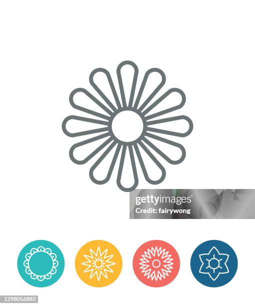 ilustraciones, imágenes clip art, dibujos animados e iconos de stock de iconos florales - manzanilla