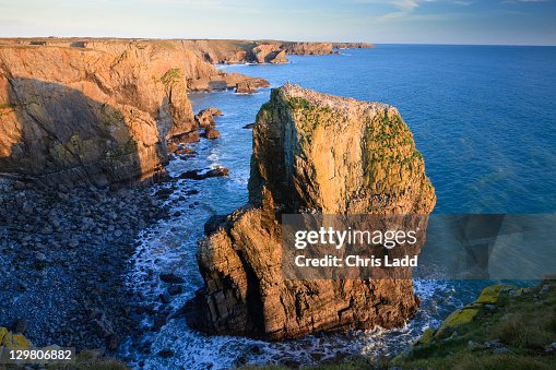Stack Rocks St Govans Headland Pembroke Pembrokeshire Coast National ...