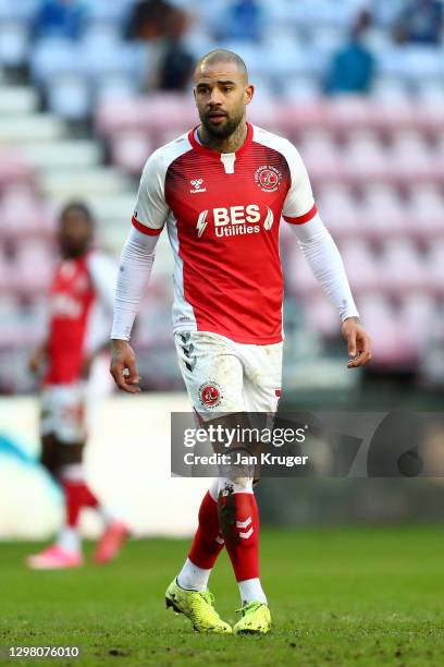 Kyle Vassell of Fleetwood Town during the Sky Bet League One match between Wigan Athletic and Fleetwood Town at DW Stadium on January 23, 2021 in...
