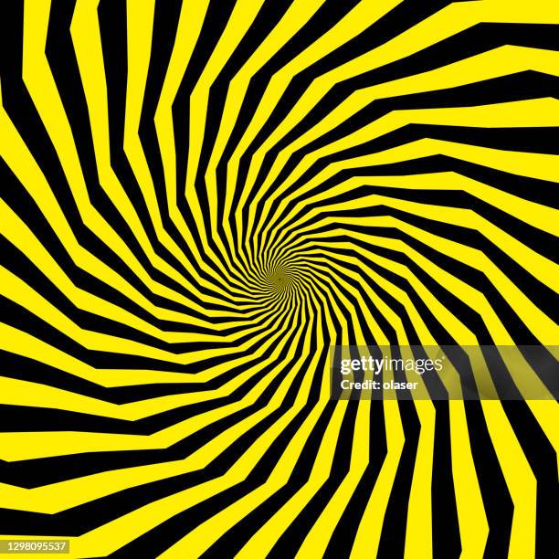 stockillustraties, clipart, cartoons en iconen met het patroon van de werveling dat van de zwarte en gele kleuren van de wespwaarschuwing wordt gemaakt - the swirl