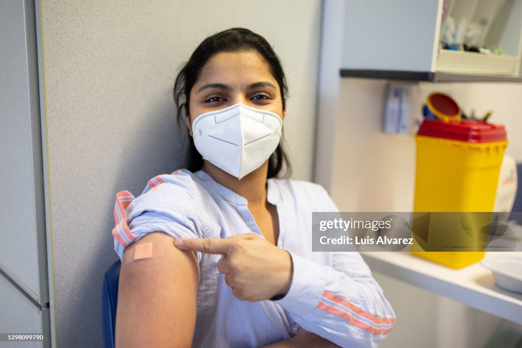 Woman proud to have received vaccine