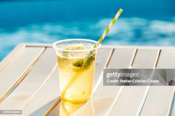 mojito drink near swimming pool hurghada egypt - poolside stock pictures, royalty-free photos & images