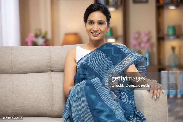 mature woman at home - stock photo - indian women stock pictures, royalty-free photos & images