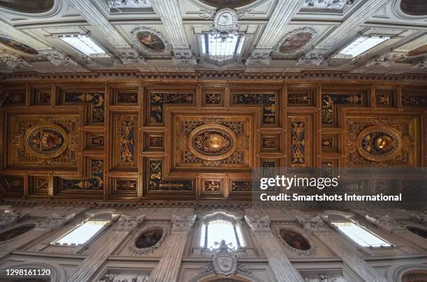 archbasilica of st. john lateran ceiling details in rome, lazio, italy - god of wealth stock pictures, royalty-free photos & images