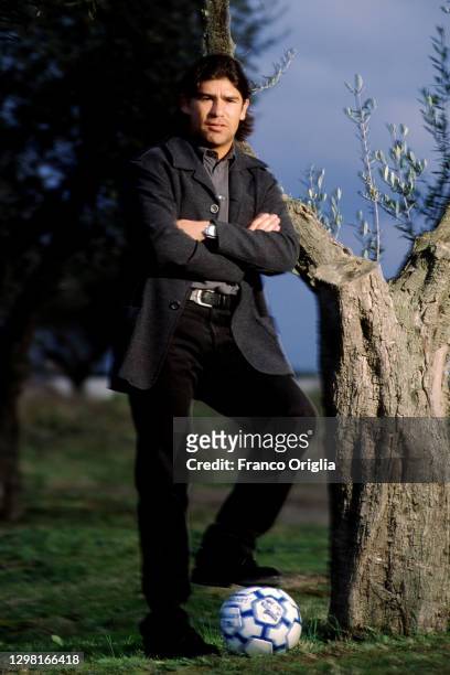 Chilean footballer Marcelo Salas poses at the SS Lazio Training Center on January, 1999 in Formello - Rome, Italy.