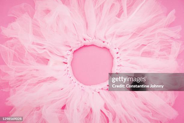 ballerina tutu. pink fabric background. - pink skirt stock pictures, royalty-free photos & images