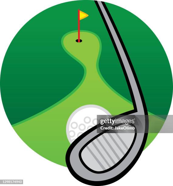 stockillustraties, clipart, cartoons en iconen met golf doodle - minigolf
