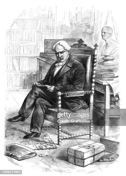 ilustrações, clipart, desenhos animados e ícones de alexander von humboldt retrato explorador alemão 1859 - 1850 1859