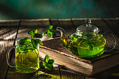Moroccan Mint Tea, Northern Africa Maghrebi mint tea with green tea