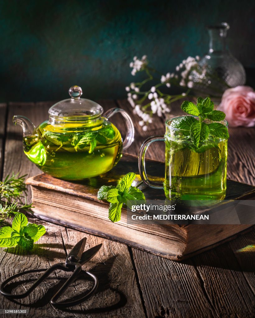 Moroccan Mint Tea, Northern Africa Maghrebi mint tea with green tea