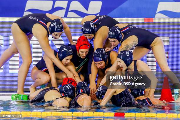 Team France during the match between Kazachstan and France at Women's Water Polo Olympic Games Qualification Tournament at Bruno Bianchi Aquatic...