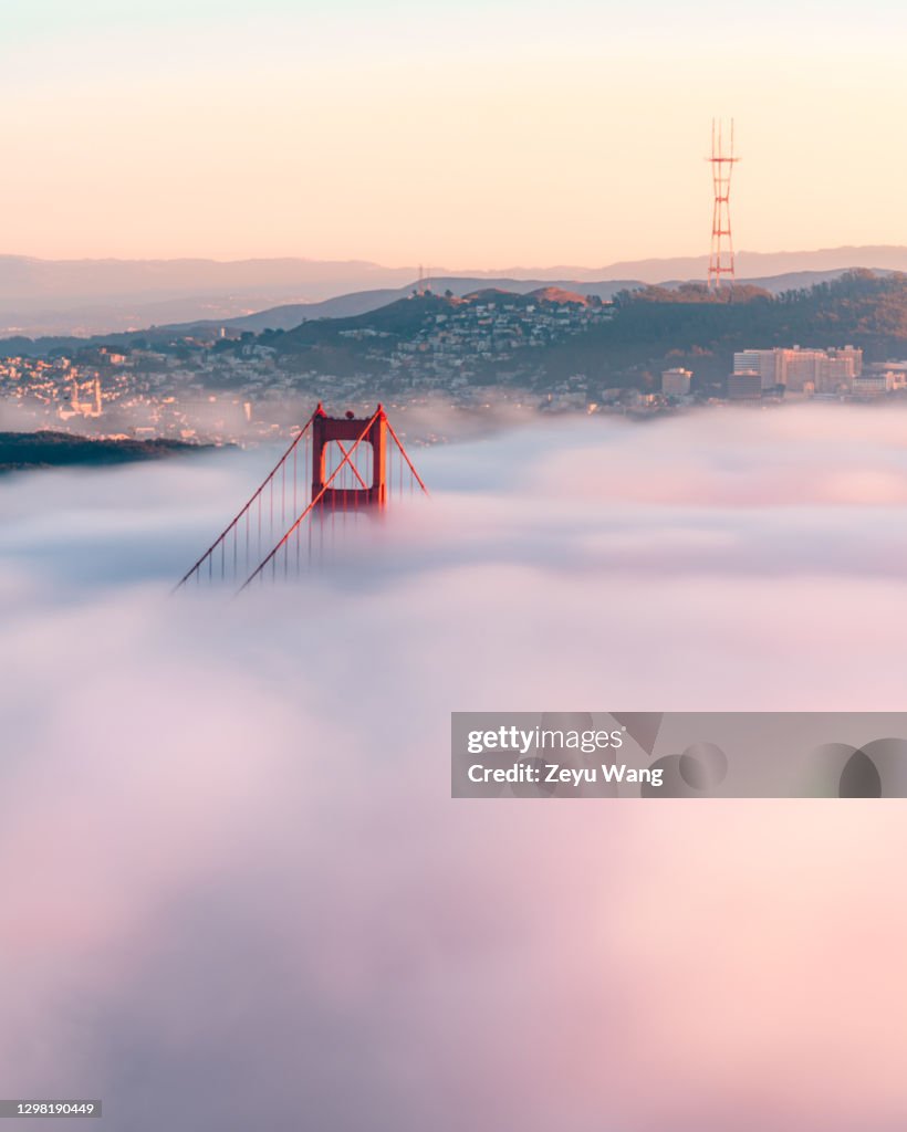 Golden Gate Bridge Low Fog