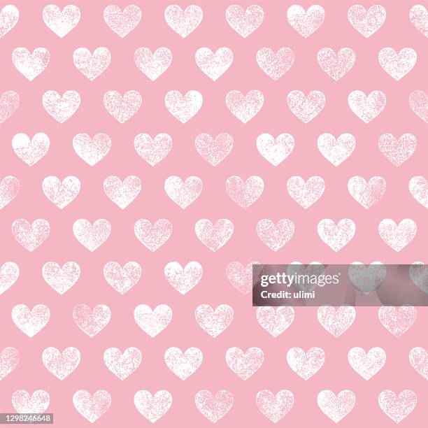 seamless pattern with hearts - heart shape pattern stock illustrations