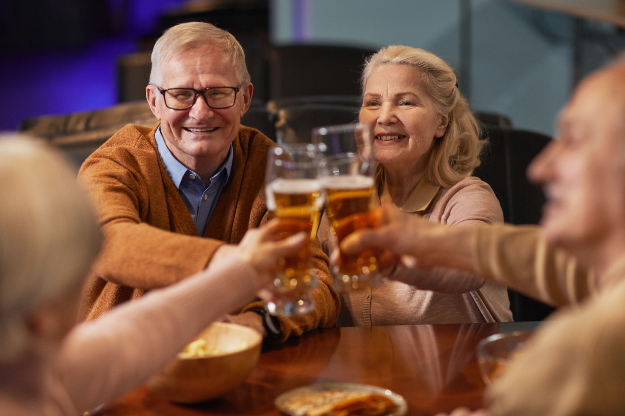 guests enjoying beer