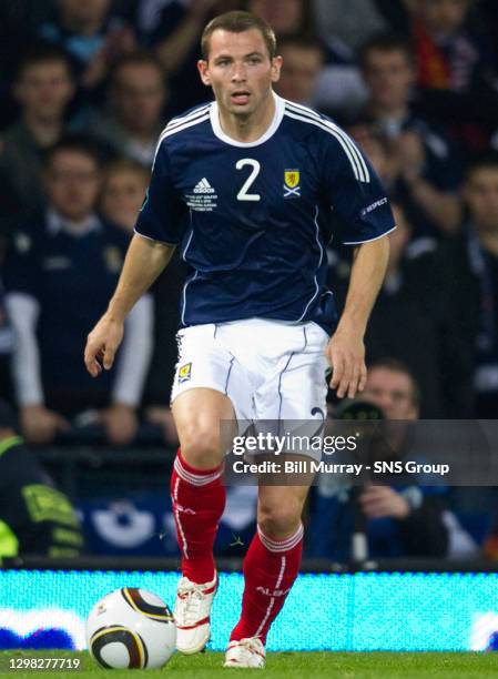 V SPAIN .HAMPDEN - GLASGOW.Phil Bardsley in action for Scotland