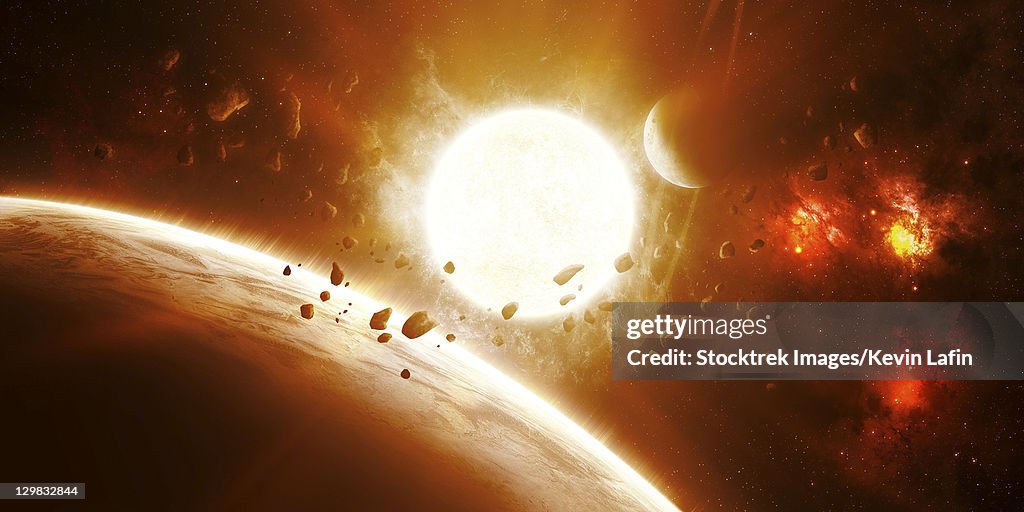 51 Pegasi is a sun quite like our own with a group of bold planets that bask closely within its suns rays.
